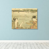 Japans Gevist Woodblock Fishermen Canvas Afdruk (Insitu (Houten vloer))