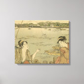 Japans Gevist Woodblock Fishermen Canvas Afdruk (Voorkant)