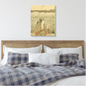 Japans Gevist Woodblock Fishermen Canvas Afdruk (Insitu (Slaapkamer))