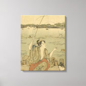 Japans Gevist Woodblock Fishermen Canvas Afdruk (Voorkant)