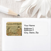 Japans Gevist Woodblock Fishermen Etiket (Insitu)