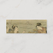 Japans Gevist Woodblock Fishermen Mini Visitekaartje (Achterkant)