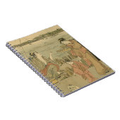 Japans Gevist Woodblock Fishermen Notitieboek (Rechterzijde)