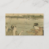 Japans Gevist Woodblock Fishermen Visitekaartje (Achterkant)