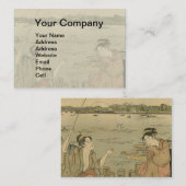 Japans Gevist Woodblock Fishermen Visitekaartje (Voorkant / Achterkant)