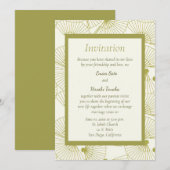 Japans gevouwen fan bruiloft uitnodiging (Voorkant / Achterkant)