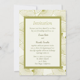 Japans gevouwen fan bruiloft uitnodiging