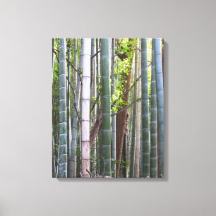 Japans Giant Bamboo Forest, Sagano, Kyoto, Japan Canvas Afdruk