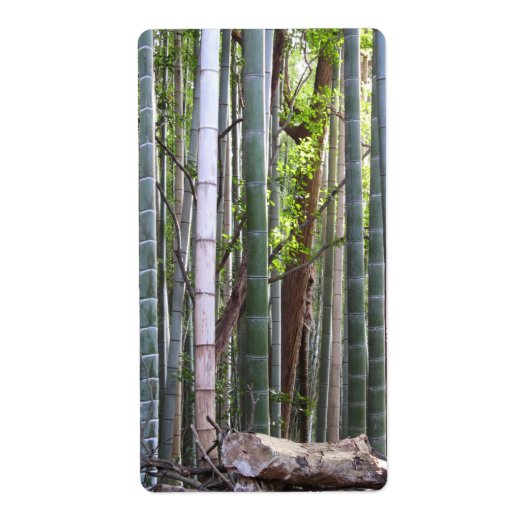 Japans Giant Bamboo Forest, Sagano, Kyoto, Japan Etiket (Voorkant)