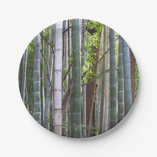 Japans Giant Bamboo Forest, Sagano, Kyoto, Japan Papieren Bordje