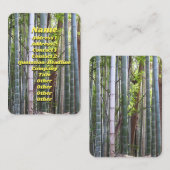 Japans Giant Bamboo Forest, Sagano, Kyoto, Japan Visitekaartje (Voorkant / Achterkant)