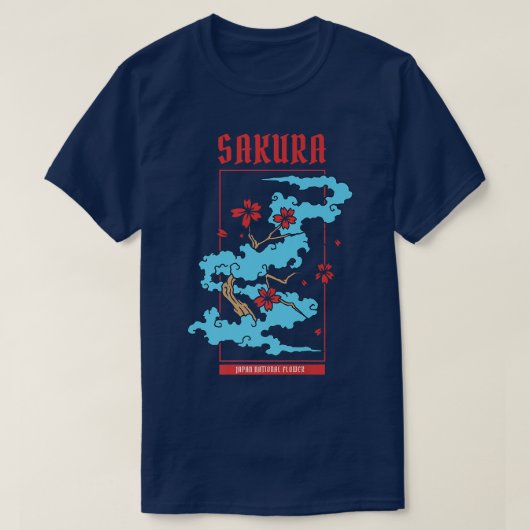 Japans Gift Retro Sakura Thieve Cherry Blossom T-shirt (Design voorkant)