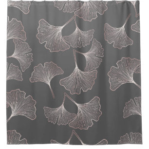Japans Ginkgo-bladpatroon Douchegordijn