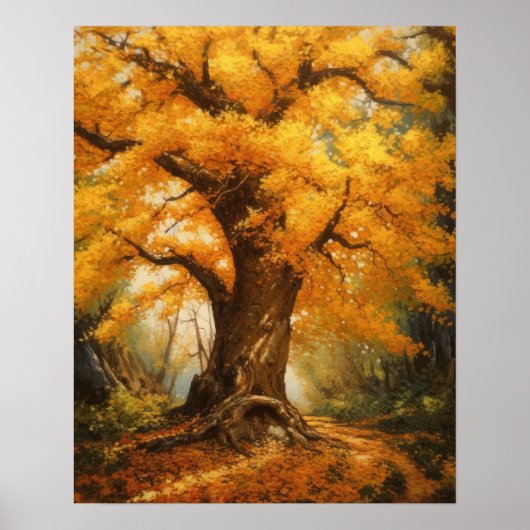 Japans Ginkgo Tree Art Print Poster (Voorkant)
