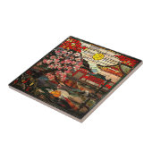 Japans Glas in lood Art Keramische Tegel Tegeltje (Zijkant)