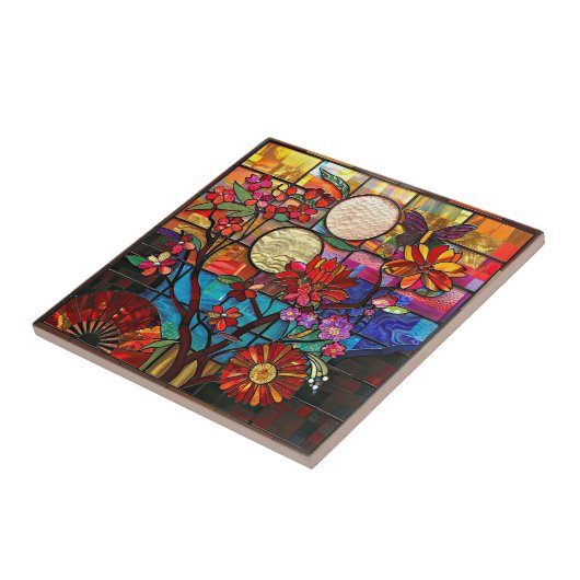 Japans Glas in lood Art Keramische Tegel Tegeltje (Zijkant)