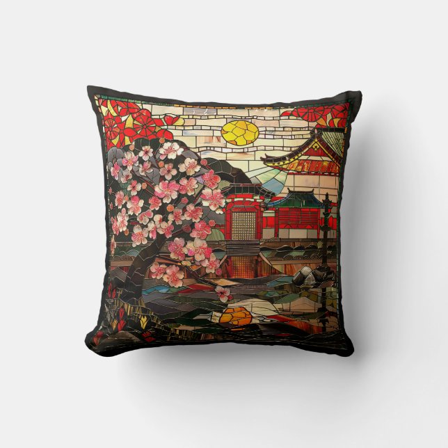 Japans Glas in lood Art Sierkussen (Voorkant)