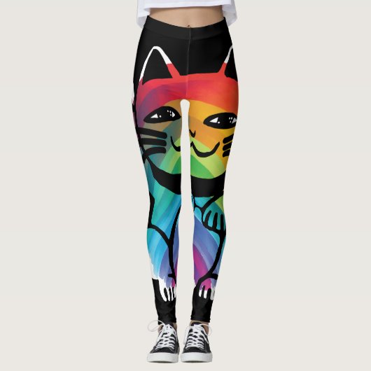 Japans goed plukkertje met regenboog leggings (Voorkant)