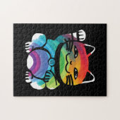 Japans goed plukkertje met regenboog legpuzzel (Horizontaal)