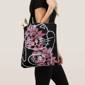 Japans goed plukkertje met roze Sakura Flowers Tote Bag (Dichtbij)