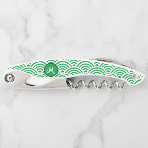 Japans golfpatroon en monogram kurkentrekker