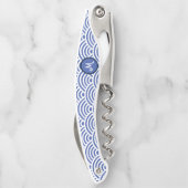 Japans golfpatroon en monogram kurkentrekker (Achterkant)