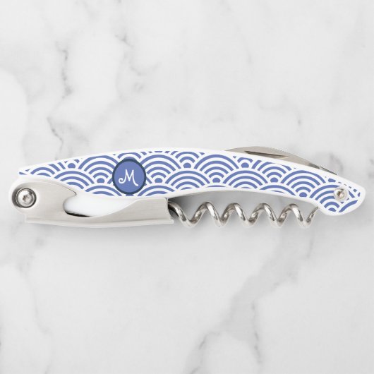 Japans golfpatroon en monogram kurkentrekker (Voorkant)