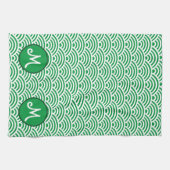Japans golfpatroon en Monogram Theedoek (Horizontaal)