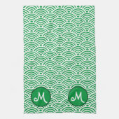 Japans golfpatroon en Monogram Theedoek (Verticaal)