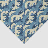 Japans golfpatroon tissuepapier (Detail)