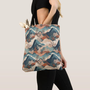 Japans golfpatroon tote bag