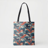 Japans golfpatroon tote bag (Voorkant)