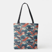 Japans golfpatroon tote bag (Achterkant)