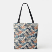 Japans golfslagpatroon  tote bag (Achterkant)
