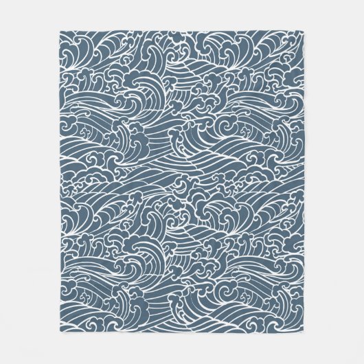 Japans golfstijlpatroon fleece deken (Voorkant)