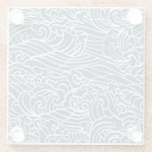 Japans golfstijlpatroon glazen onderzetter (Achterkant)