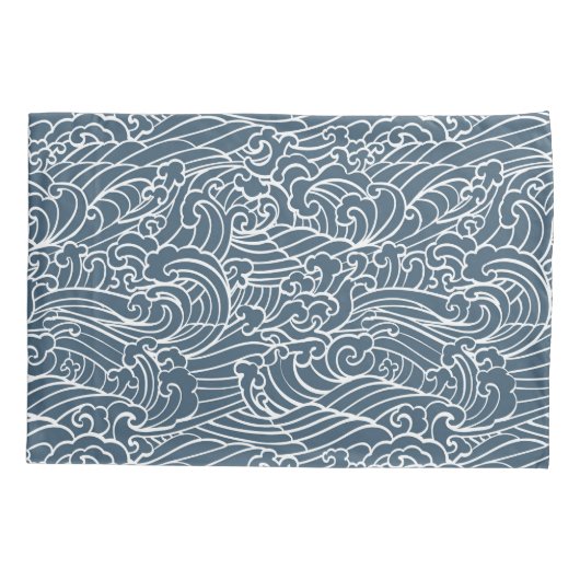 Japans golfstijlpatroon kussensloop (Achterkant-Links)