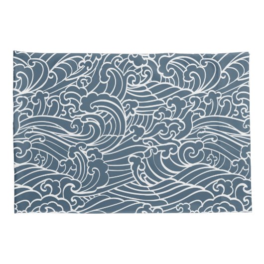 Japans golfstijlpatroon kussensloop (Achterkant-Rechts)