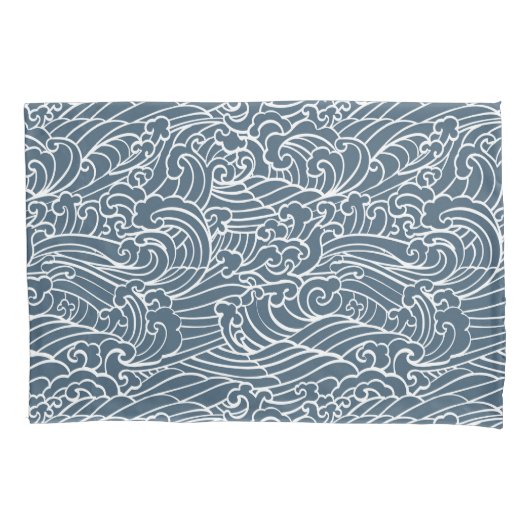 Japans golfstijlpatroon kussensloop (Voorkant-Links)