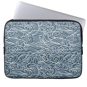 Japans golfstijlpatroon laptop sleeve