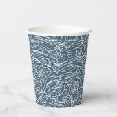 Japans golfstijlpatroon papieren bekers (Achterkant)
