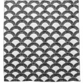 Japans golven zwart en wit glam #1 douchegordijn (Voorkant)