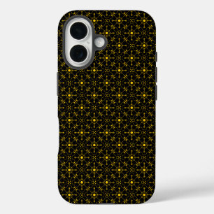 Japans goud en zwart Hanabishi patroon iPhone 16 Hoesje