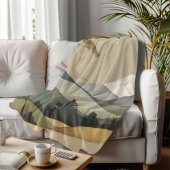 Japans Goud & Groen Berglandschap Sherpa Deken