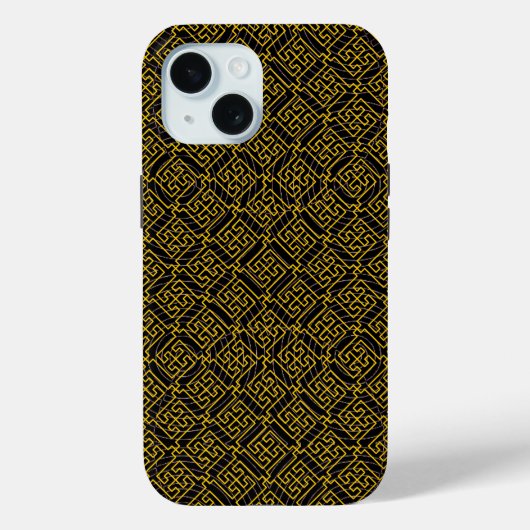 Japans goud & zwart patroon Case-Mate iPhone case (Achterkant)