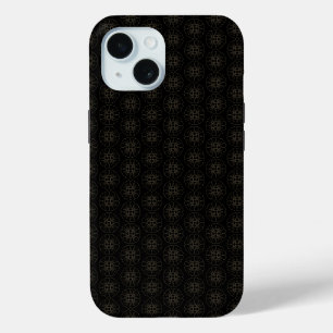 Japans goud & zwart patroon iPhone 15 case