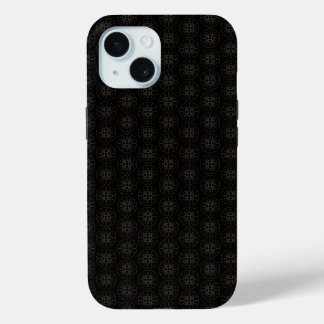 Japans goud & zwart patroon iPhone 15 case