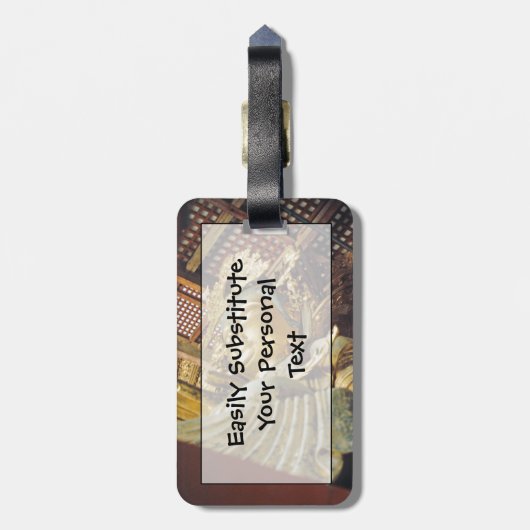 Japans gouden beeld - Eenvoudige ID persoonlijk Bagagelabel (Achterkant verticaal)