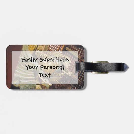 Japans gouden beeld - Eenvoudige ID persoonlijk Bagagelabel (Achterkant horizontaal)