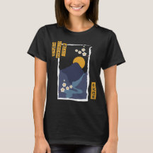 Japans grafisch T-shirt Haiku Plum Blossom en Moon